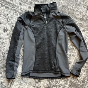 Boys LL Bean 3/4 zip long sleeve shirt